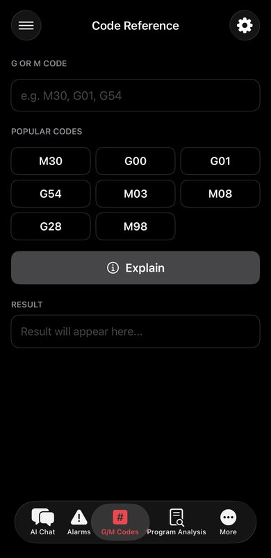 G/M Codes